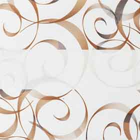 Рулонные ткани для жалюзи зебра АВАНГАРД 2870 коричневый, 280 см