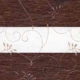 Рулонные ткани для жалюзи зебра ВАЛЕНСИЯ 2871 т.коричневый, 280 см
