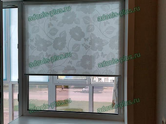 Рулонные шторы MINI на кухонное окно ПВХ. Ткань ЛЕТНИЙ СОН Ульяновск