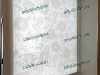 Рулонные шторы MINI на кухонное окно ПВХ. Ткань ЛЕТНИЙ СОН Ульяновск